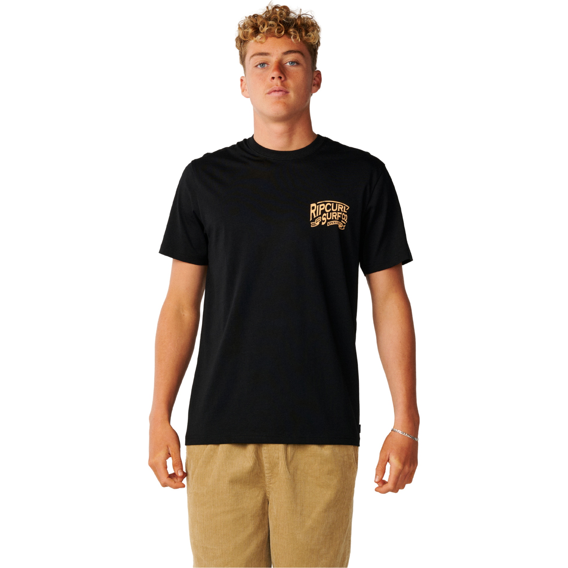 2026 Rip Curl Herre Strømlinet Designet T-Shirt 13OMTE - Black